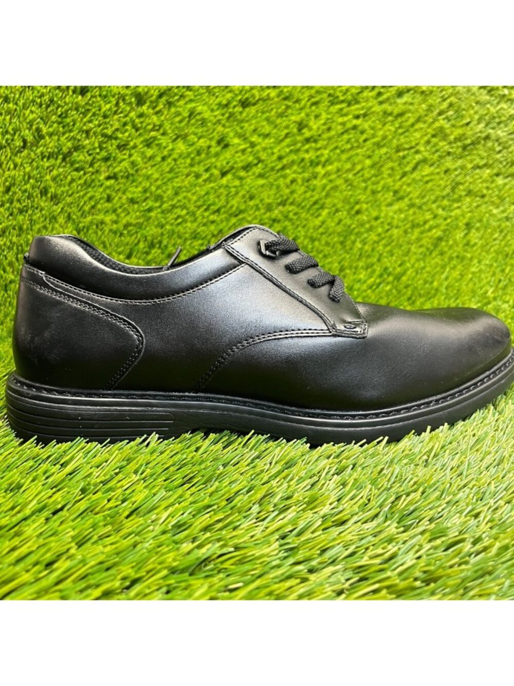 Nunn‎ Bush Wade Mens Size 8.5 Black Classic Casual Plain Toe Oxford Dress Shoes